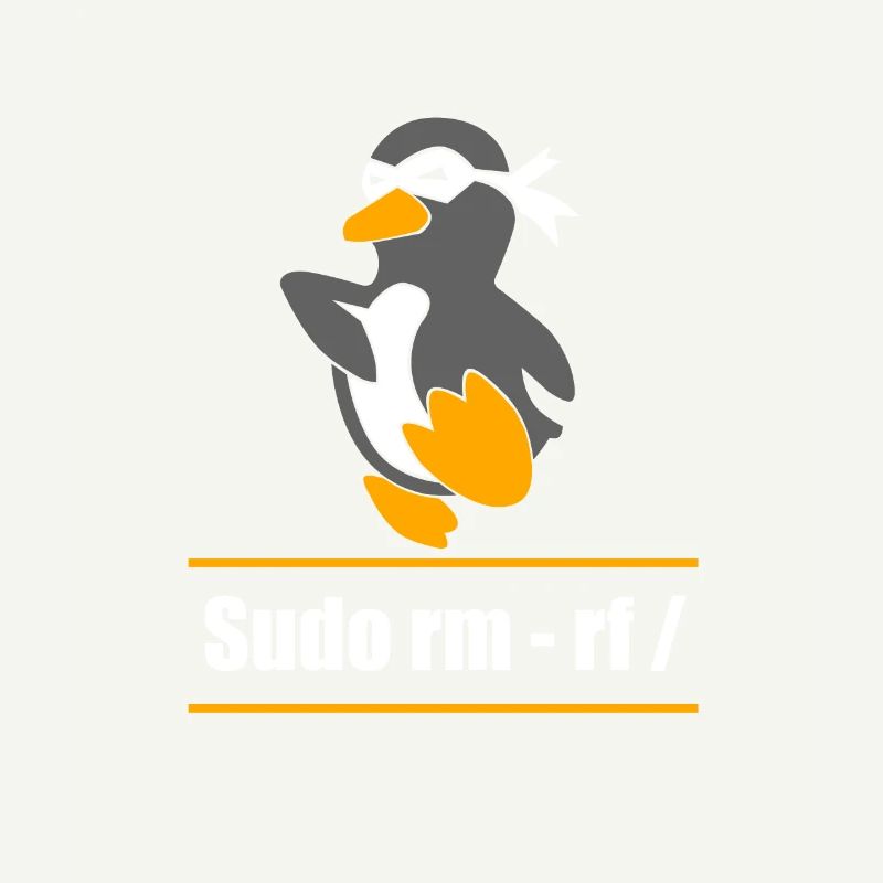 Tux Linux Pinguin Sudo Rm Rf Computerfreak Hacker