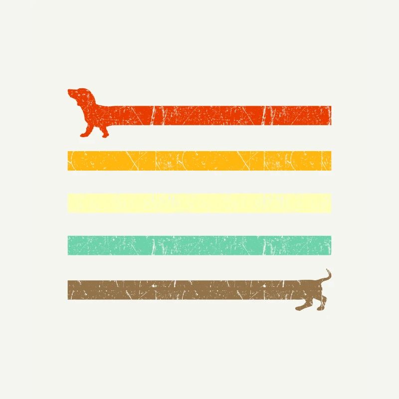 Vintage Dackel Geschenkidee Retro Teckel Dachshund