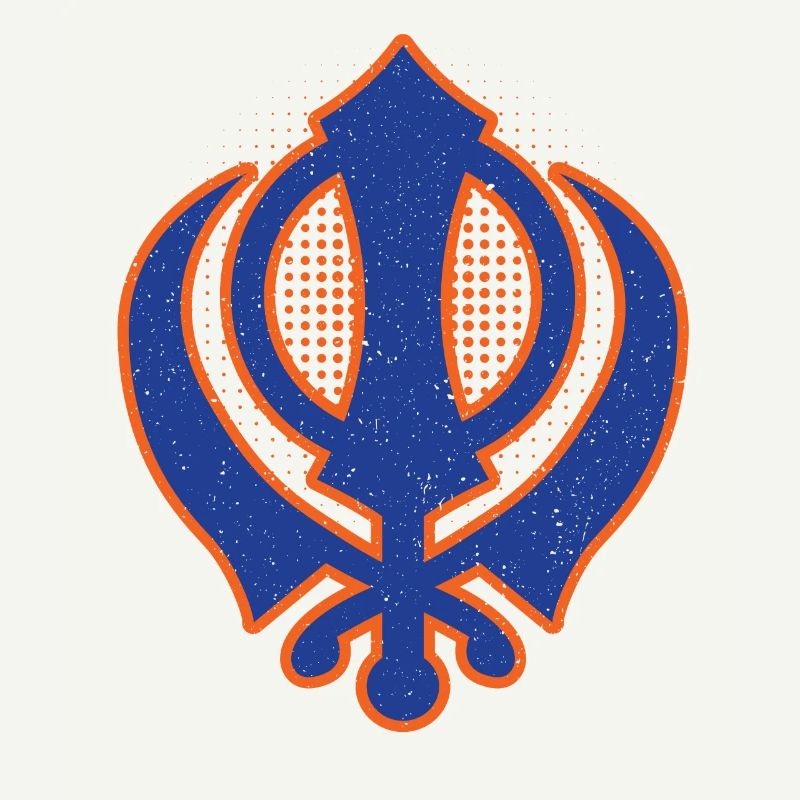 Khanda modernes Punjabi - Sikhismus Sikh Geschenk