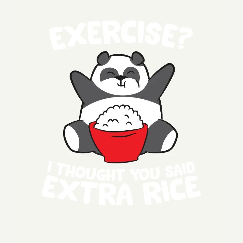 Funny Panda Exercise I Thought You Said Extra