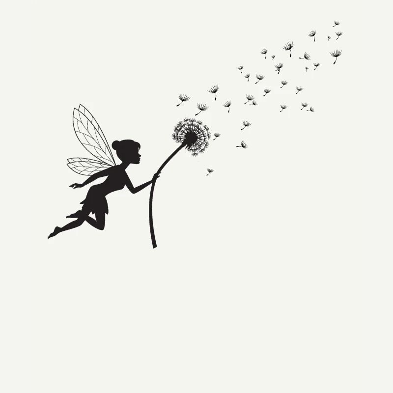 Schmetterlingdesign Pusteblumendesign mit Spruch