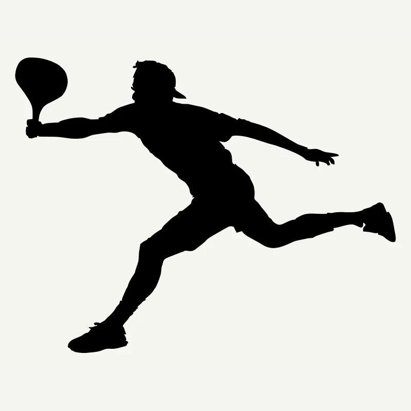 Tennis player in action player shadow image