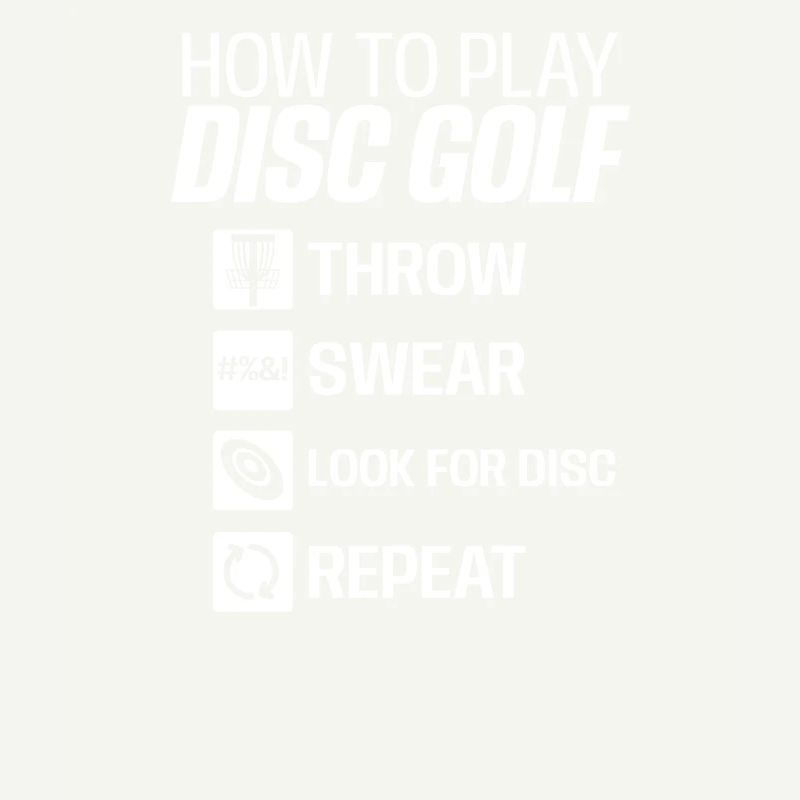 Frisbee Throw Swear Look Disc Repeat Gift