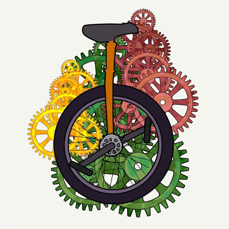 Machine monocycle technique Roue Roue Vélo