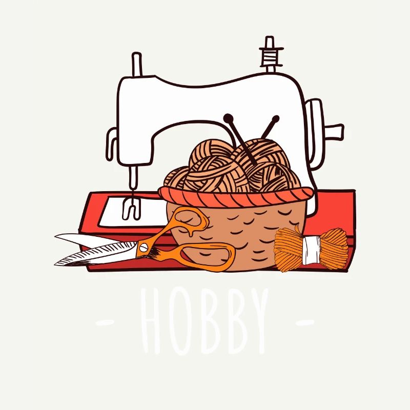 Näh- und Strickhobby-Basteldesign