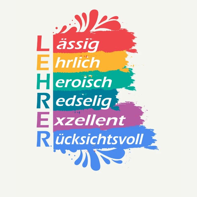 Buntes Lehrer Spruch Schuldesign