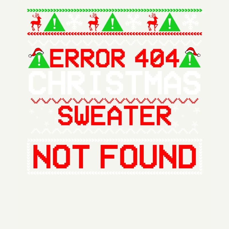 Error 404 Christmas Sweater Not Found Computer