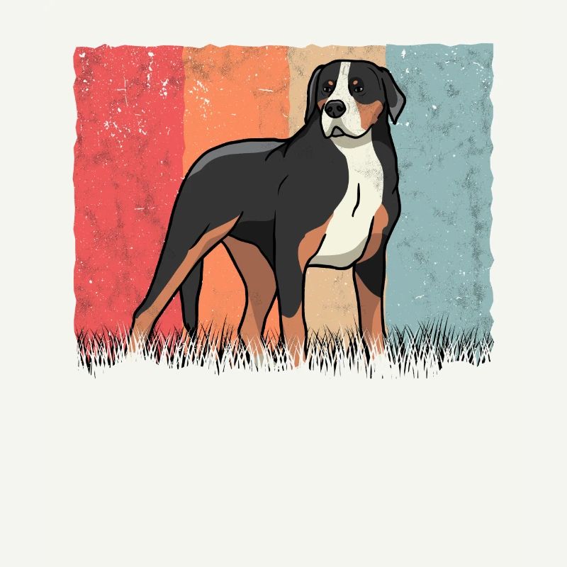 Großer Schweizer Sennenhund Retro