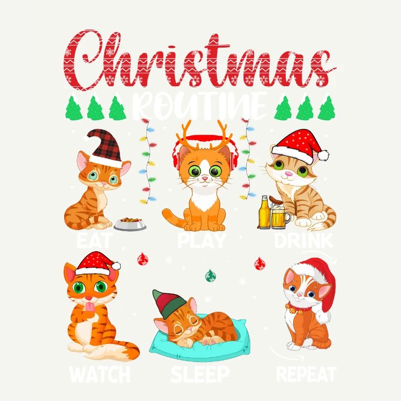 Christmas Routine Katze