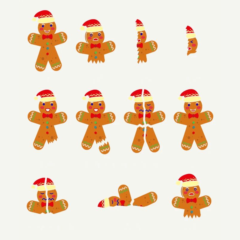 Gingerbread Man Breaks Math Nerd Noël Noël