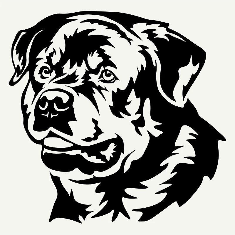 Tête de Rottweiler