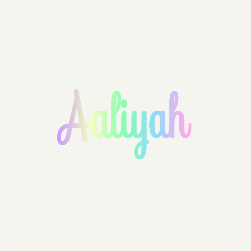 AALIYAH Rainbow Minimalist Cursive