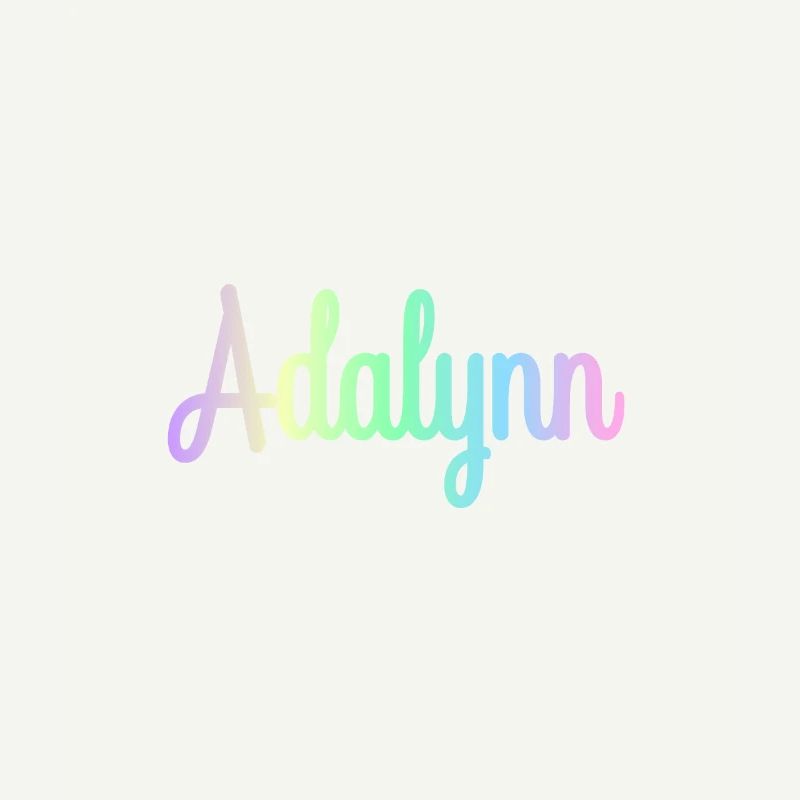 ADALYNN Rainbow Minimalist Cursive