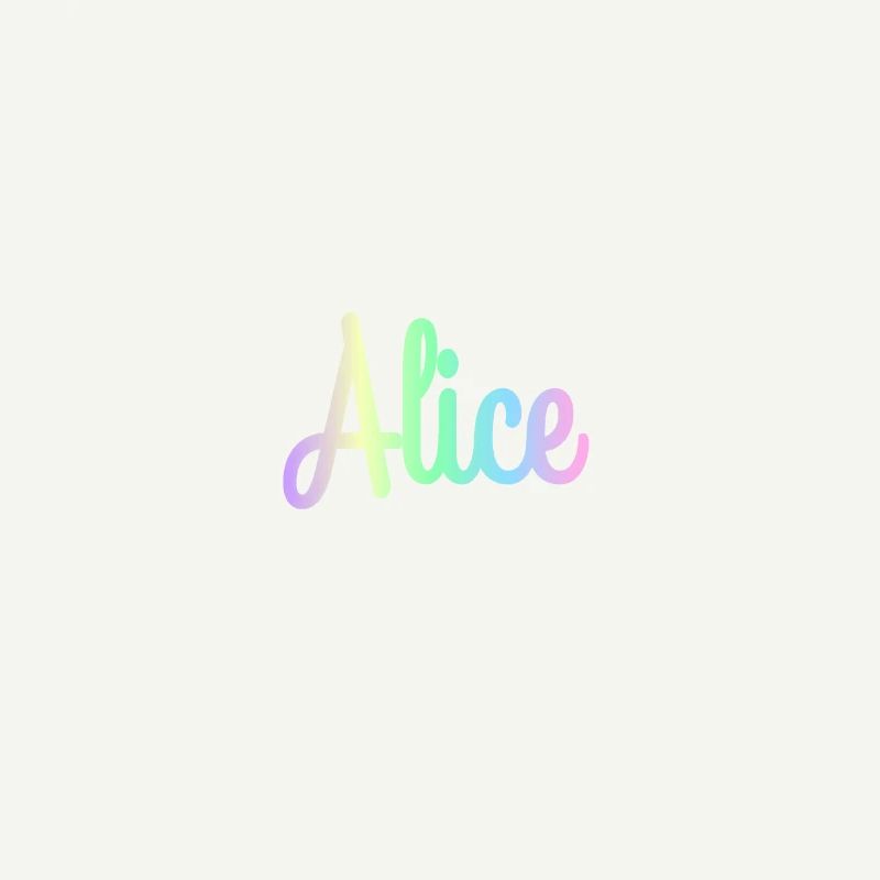 ALICE Rainbow Minimalist Cursive