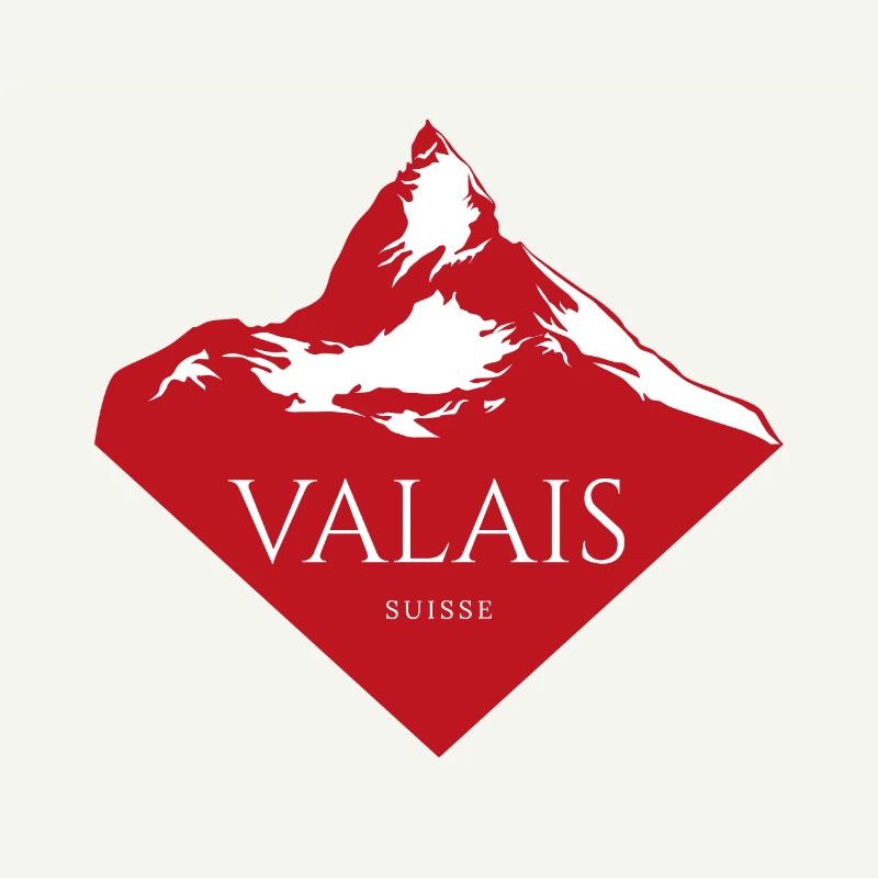 Valais Bergspitze Rot Logo