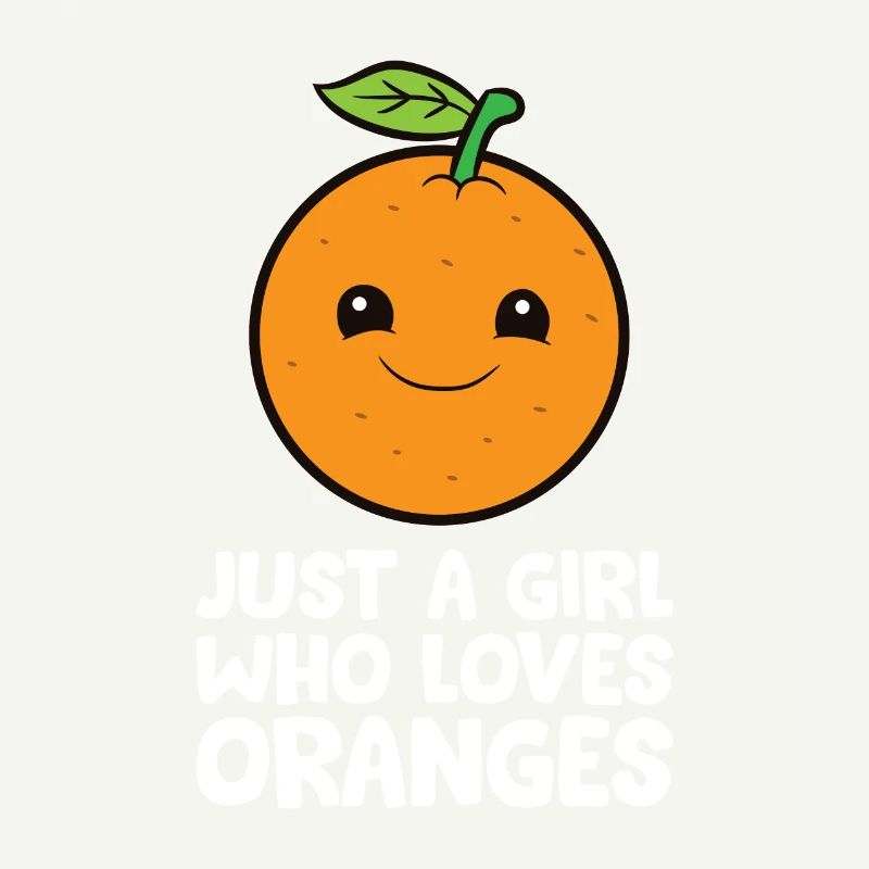 Nur ein Mädchen, das Orangen liebt