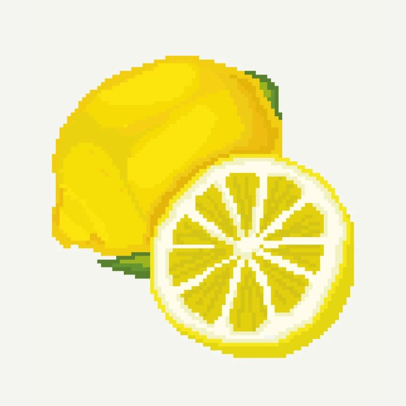 Rétro Pixel Citron