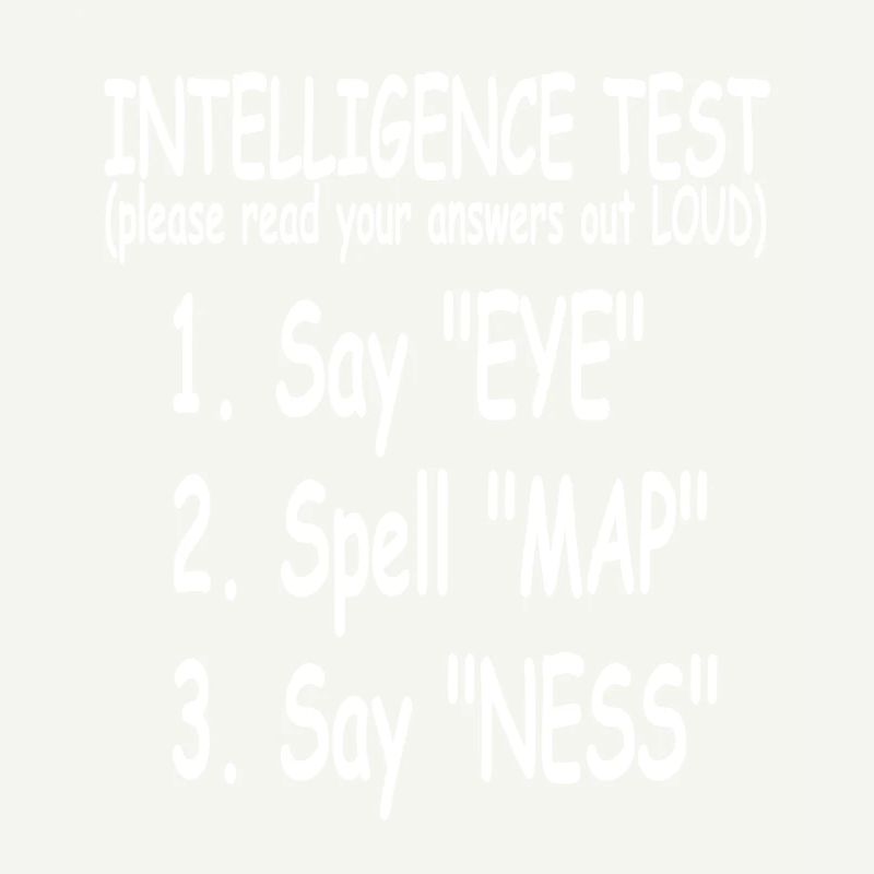 Drôle de test d’intelligence EYE MAP NESS Génial