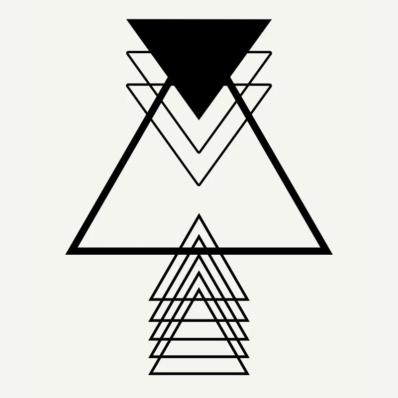 Triangle Forme Minimaliste Géométrie Moderne Noir