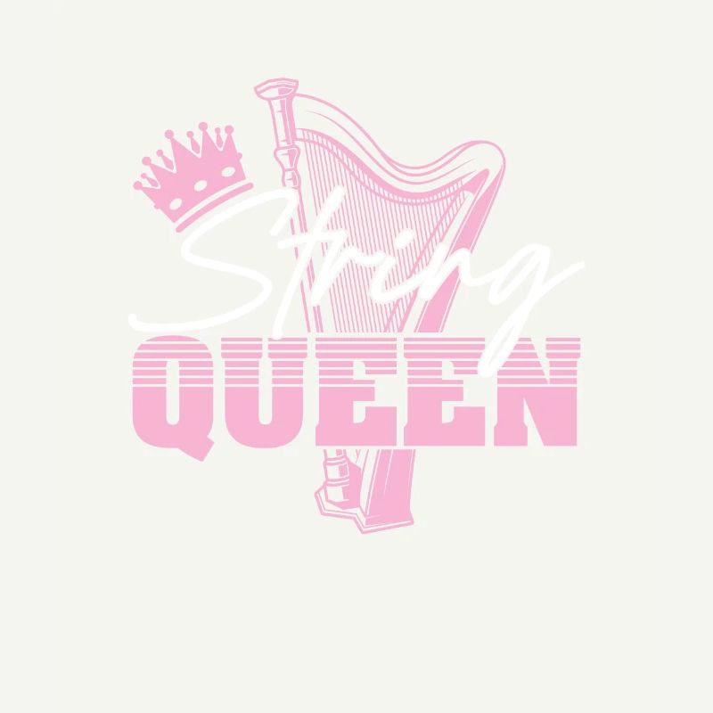 String Queen Lustiger Harfenist Harfenspieler
