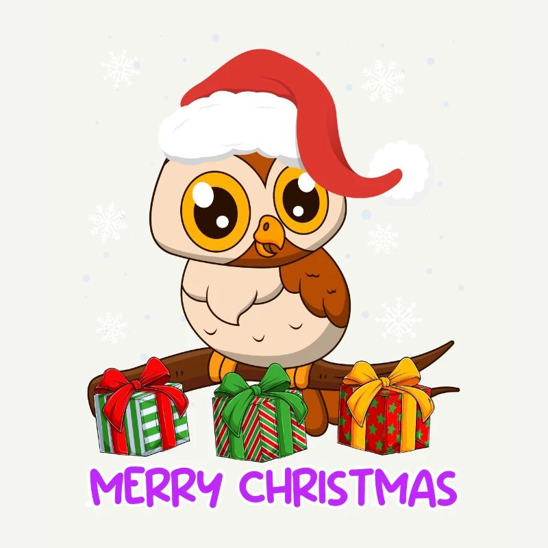 Frohe Weihnachten Eule Weihnachten