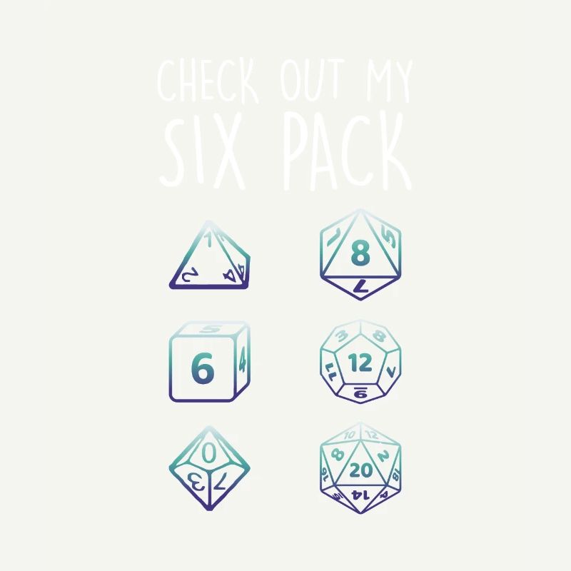 Découvrez My Six Pack Dice Dragon RPG Tabletop