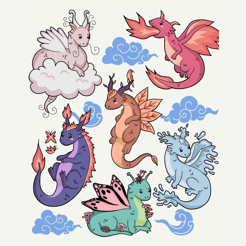 Flight of Dragons Cute Elemental Mythical