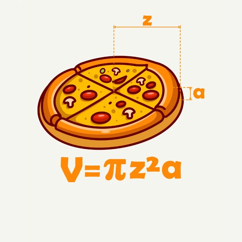 Pizza Volume Nerd Geek Math Equation