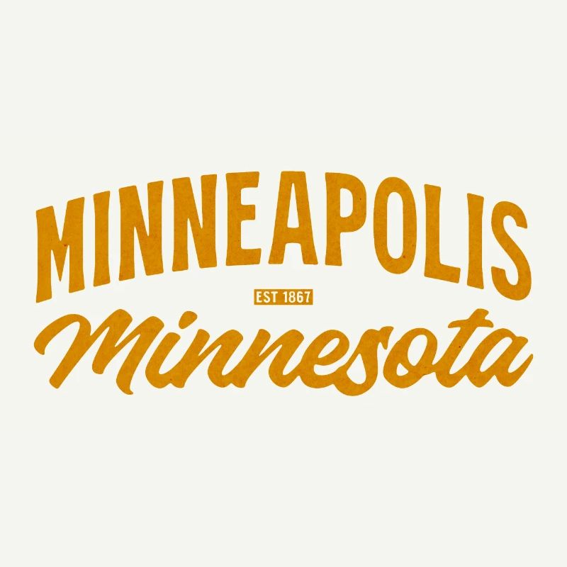 Minneapolis Script Vintage Orange