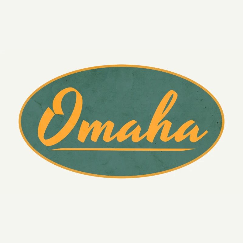 Omaha Vintage Script Emblem