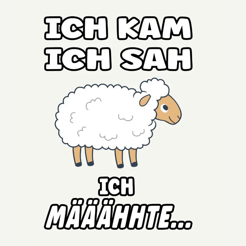 Schäfchen Spruch - Lustiges Design mit Schaf