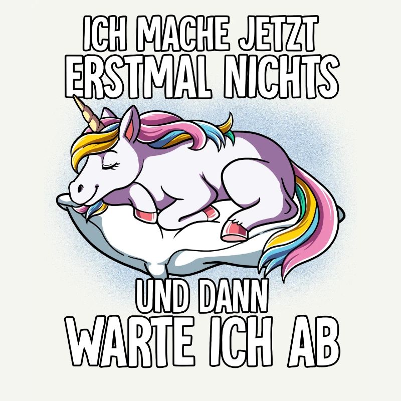 Langschläfer Einhorn Müde Schlaf