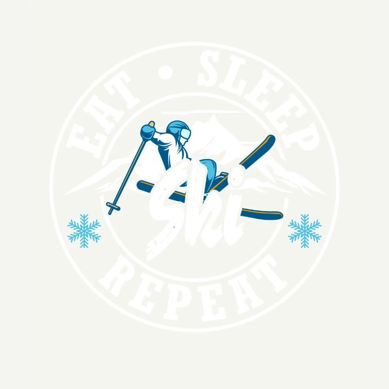 Vacances de ski Manger dormir Ski Répéter