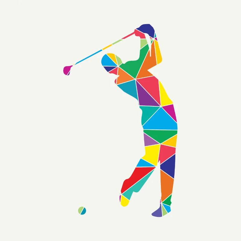 Low Poly Golfer Polygon Golf