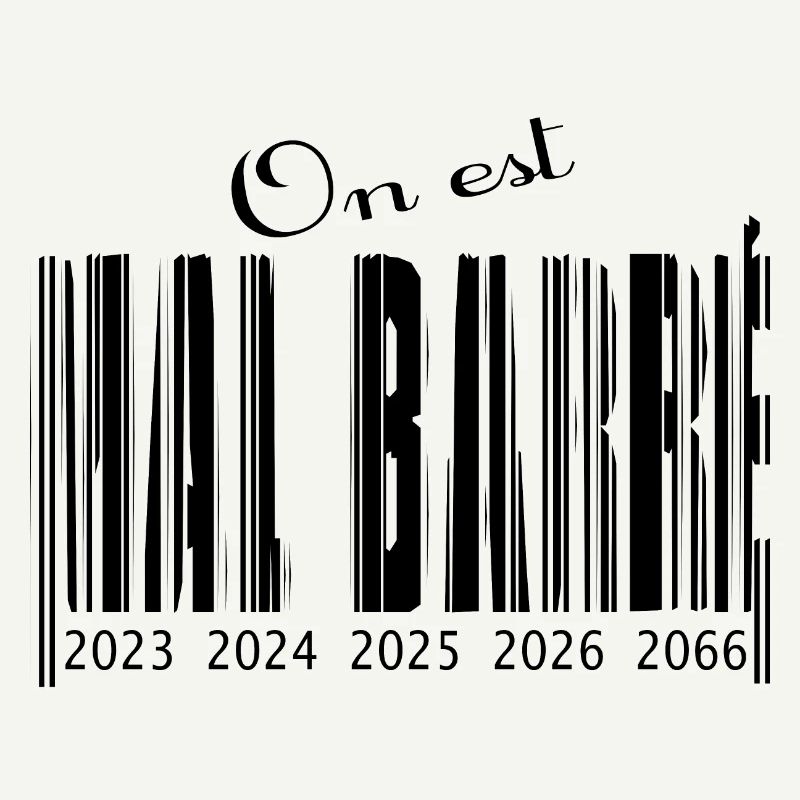 Poorly crossed out barcode