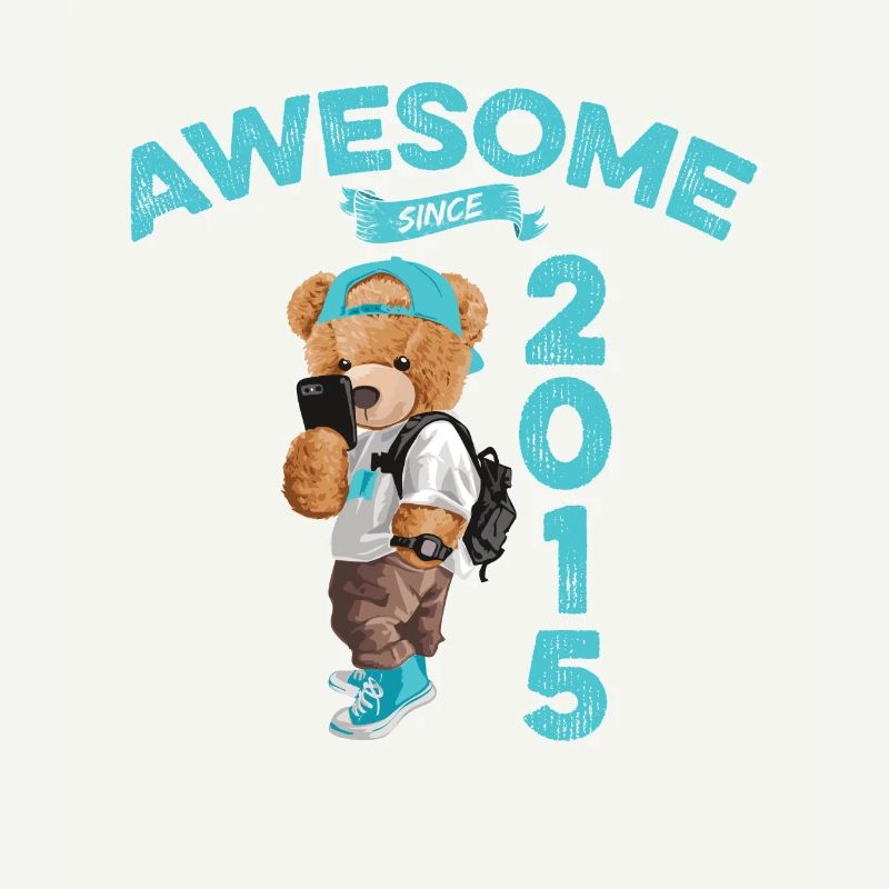 2015 Geburtstag Teddy Bär Awesome since