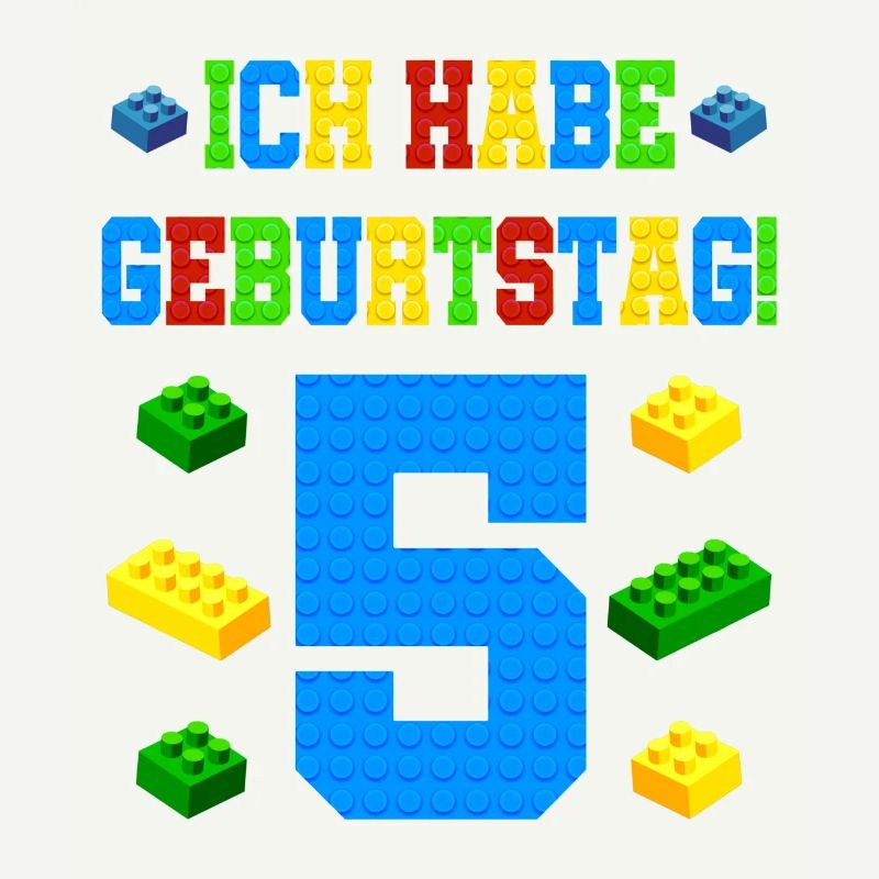 Bausteine 5. Geburtstag Junge Bauklötze