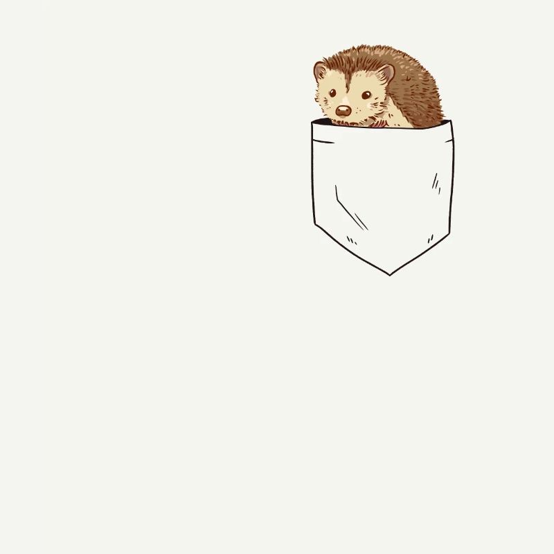 Igel in Brusttasche
