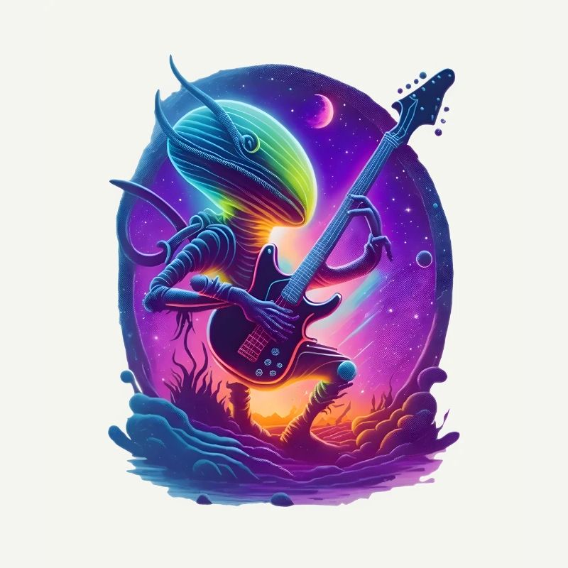 Alien Playing Guitar