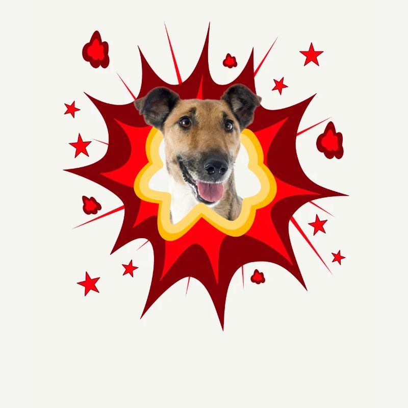 Comic Hund Design - Pow - Foxterrier