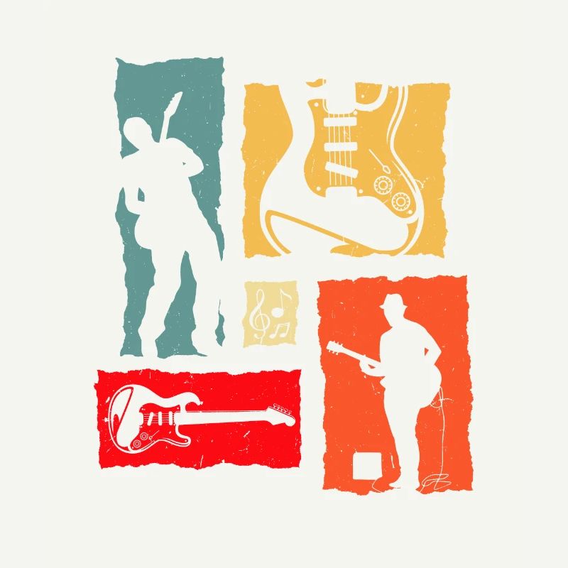 Guitar Player Retro