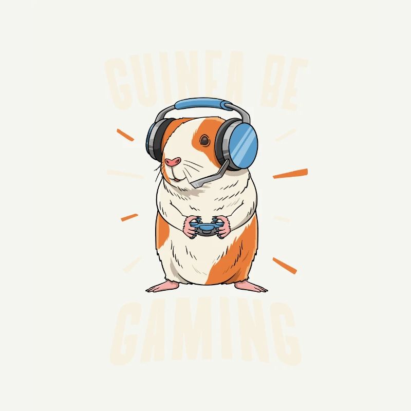 Guinea Pig Video Game Player Console Gamer
