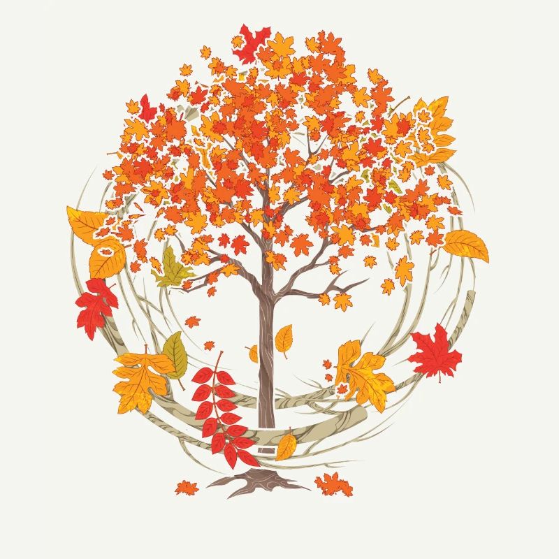 Feuillage de forêt coloré Feuillage Cadeau Automne