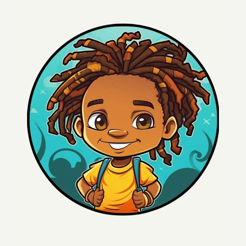Afro Schwarz Kind Junge Mädchen Empowerment Dreadl