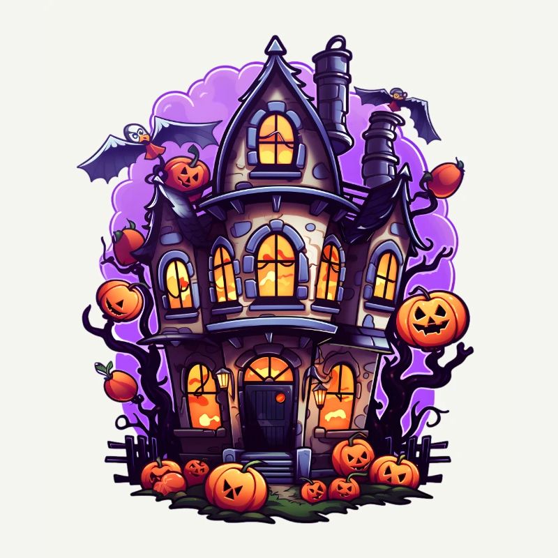 Comic Halloween Haunted House