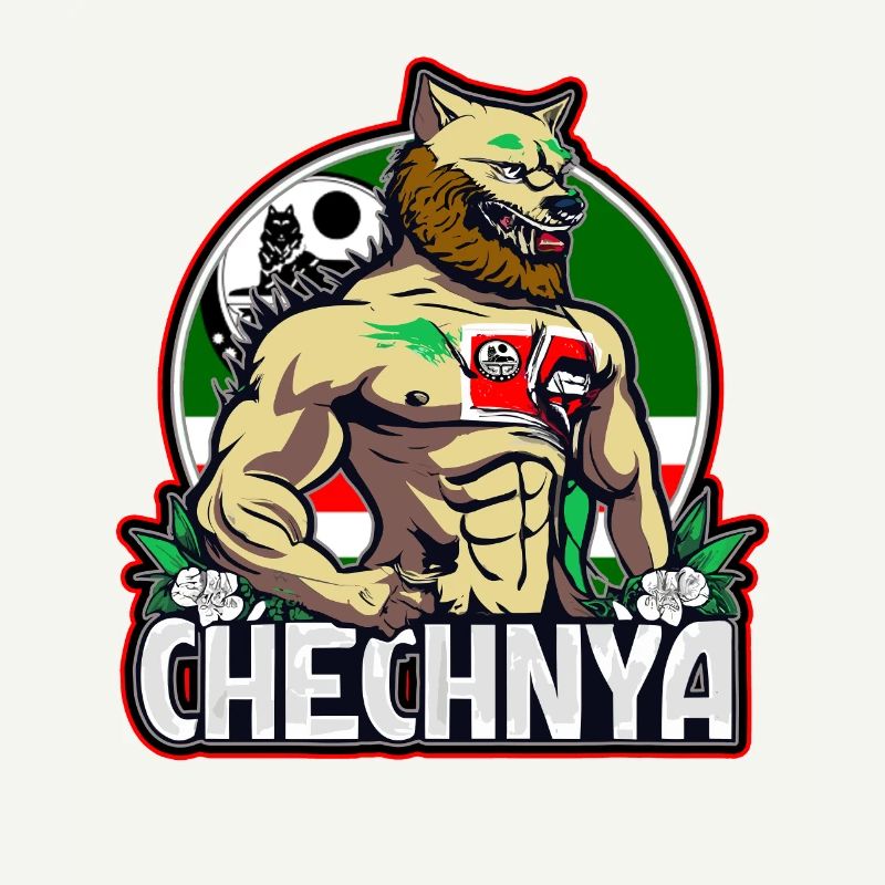 chechen borz, Chechnya Flag, chechen flag, chechen