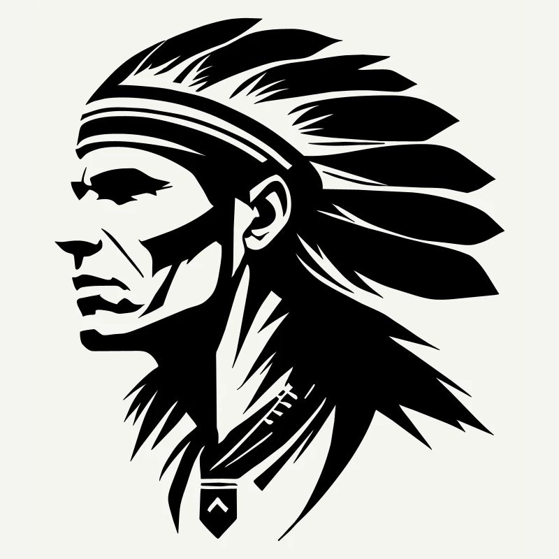 Indianer Häuptling mit Federn