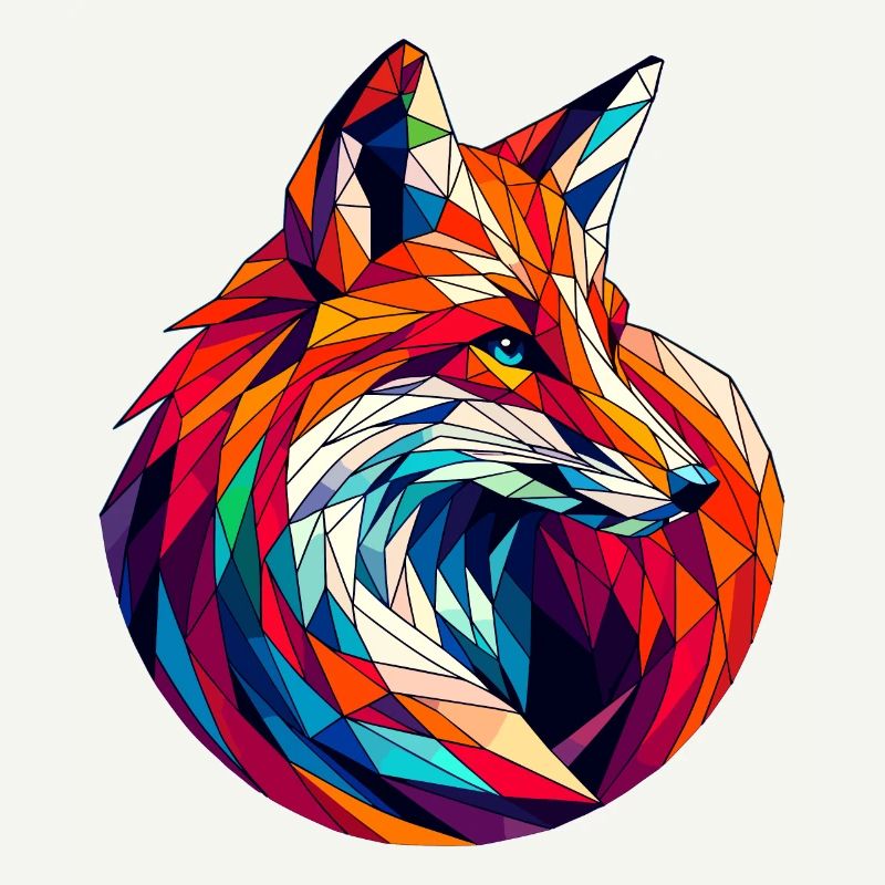 Fox in polygon illustration