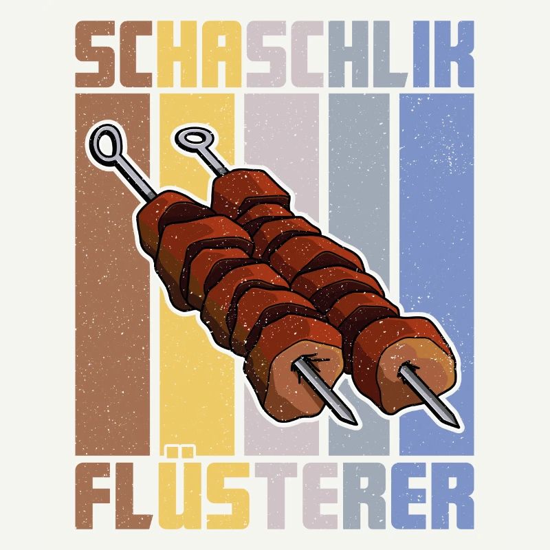 Schaschlik Flüsterer Retro Russland Fleisch