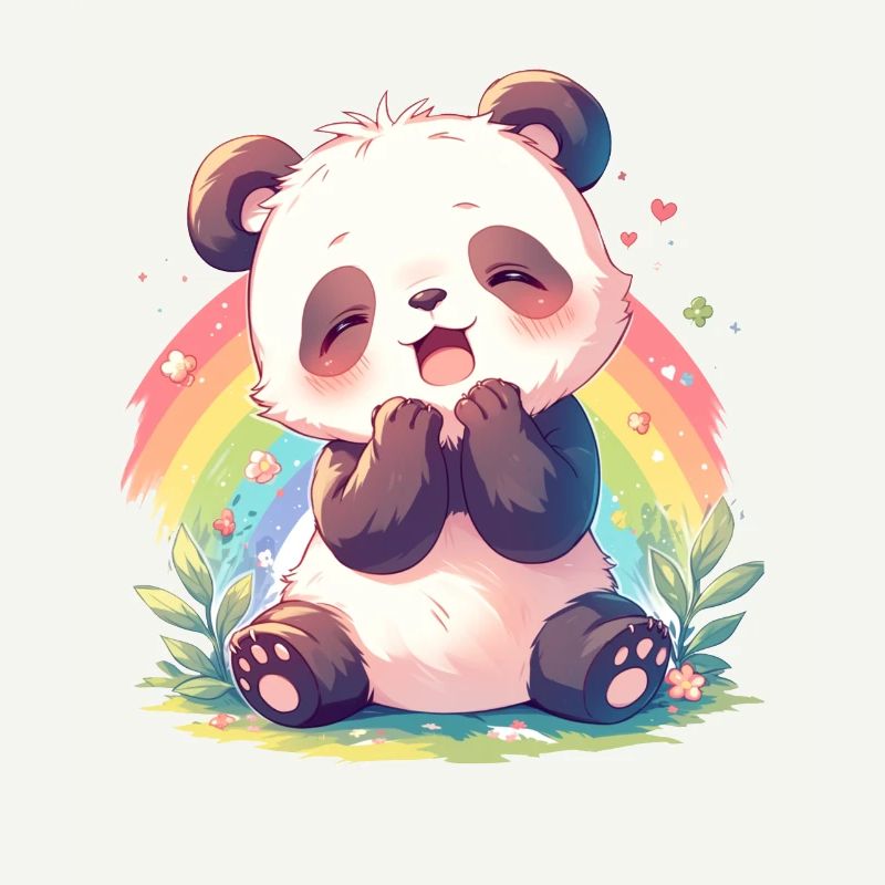 Panda Ours, Arc-en-ciel, Panda géant japonais